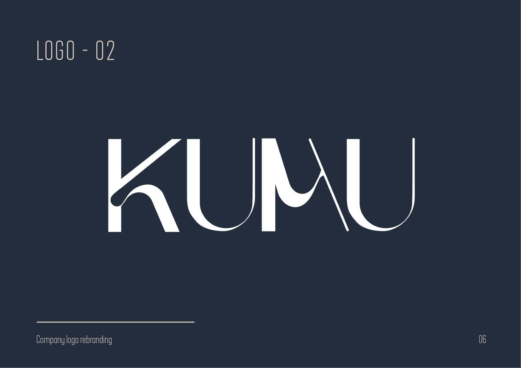 Logo route two: the KUMU wordmark